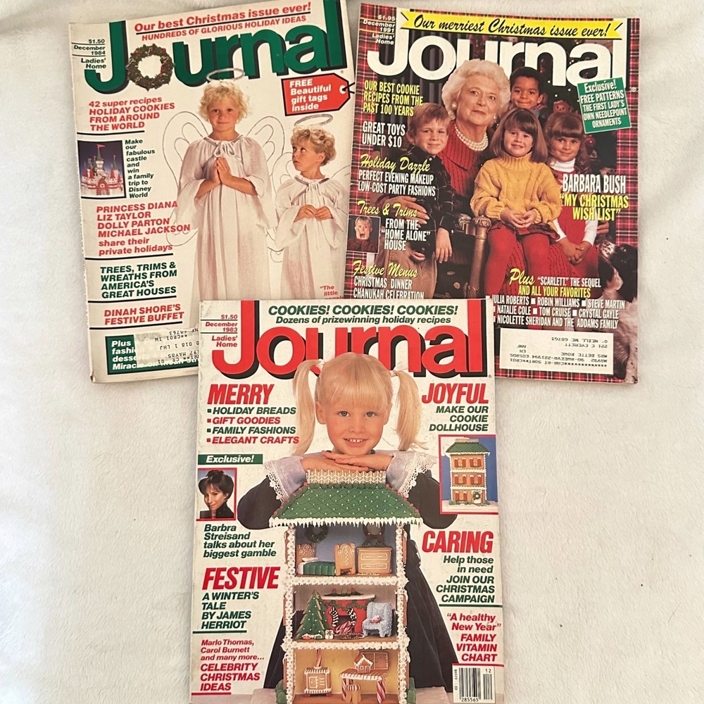 Ladies Home Journal Magazine Lot 3 Christmas Issues 1983 1984 1991 Good Vintage